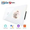 Bingoelec zigbee touch switchs 1/2/3gang switch light intelligente Google Alexa App Control con presa a parete standard UE