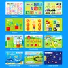 12 -teman upptagen bokfrukt djur alfabetet montessori leksaker för småbarn aktiviteter bindemedel lärande engelska tyst bok för barn baby