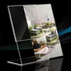 5st Acrylic Transparent Card Holder Stand Desk Sign Card 1.3mm A6 Display Etikett Hållare Prisram Standetikett Papper Håll H8Q1