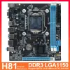 マザーボードH81デスクトップコンピューターメインボード16GB I/OインターフェイスMicroAtx LGA1150サポートSATA 3.0 2.0 PCI Express X16 X1 M.2 NVME/NGFFスロット