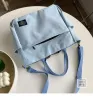 Bolsa japonesa bolso de bolso de grande capacidade de lona bolsa de tela simples bolsa de senhora da escola