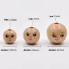 10-25PCS Wooden Doll Beads Natural Wood Loose Beads with Smile Face Spacer Beads for DIY Craft Jewelry Bracelet Necklace Making