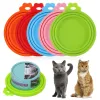 1PC 3 In 1 Colorful Silicone Canned Lid Sealed Feeder Food Can Cover Reusable Food Storage Keep Fresh Hot Kitchen Supply