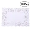 140/170pcs Einweg ölabsorbierende weiße Spitzenpapier Doilies Cake Box Liner Verpackungspapierpolster