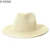 Sun Hats al por mayor Hombres Mujeres Summer Panamá ancho de paja Fashion Colorido al aire libre Beach Beach Protective Cap 240410