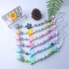 Koala Silicone Baby Pacificier Clip Personnalize Nom Pacificier Chaîne pour bébé dentition support Soother Chew Toy Toy Dummy Clips