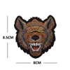 Animal Embroidered Patch Bear Wolf Shark Hyena Tiger Badge Hook Loop Emblem DIY Decorative Patches