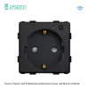 Bseed AB Standart Akıllı Soket Elektrik Çıkışları Çerçeve DIY Parçaları Yalnızca Mavi Arka Işık Tuya Alexa Akıllı Ev Uygulama Kontrolü