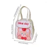 Sacs de rangement Sac à lunch scolaire pour adolescents caricatures caricatures isolées Bento Handbag Étudiant étanche et repas à l'épreuve d'huile