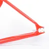 Telaio in bici Attrezzatura fissa telaio per biciclette di biciclette Materiale in lega di alluminio a velocità singola con parti di ciclismo fork