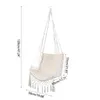 Hammock Chair Nordic Hammock Safety Beige Swing Rope Furnitures Outdoor Indoor Hanging Chair Home Garden Seat for Child Adults
