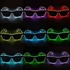 Jouet rave LED 10 couleurs lumineuses El Néon Lunettes de soleil LED Sunglasses Bar Party Dan DJ Lunettes clignotantes Bright Up Up Eyewear Glow Party Supplies 240410