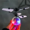 LED Flying Toys Colorful Mini Drone Shinning LED RC DRONE DRONE BALLE VOLLE Hélicoptère Light Crystal Ball Induction Aircraft Adults Kids Toys 240410