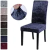 Chair Covers 1/2/4/6Pcs Crushed Velvet Dining Cover Spandex Elastic Slipcover Room Case For Kitchen Wedding Banquet