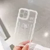 Bow-Wśnot Smycz Clear Case Telefon dla iPhone15 14 13 12 Mini 11 Pro XS Max X XR 7 8 Plus miękka łańcuch Bransoletka Projektowa okładka