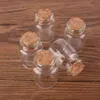 24pcs 30 40 17mm 15ml Mini Glass ing Bottles Tiny Jars Vials With Cork Stopper wedding gift 210330230H