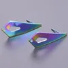 10pcs/5Pair No Fade Arco Rainbow Color Pendientes de tachuelas de broches accesorios de diatismo