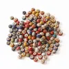 50pcs 6 mm perles en céramique Rounds Bracelet Collier Perles Perles en porcelaine faits à la main pour les bijoux Accessoires