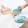 Small Dustpan and Brush Set Mini Broom and Dustpan Set for Desk Table Home Kitchen Handheld Cleaning Brush and Dust Collector