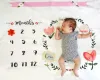 Baby Photography Blanket Props Baby Milestone Blanket Recebendo Background Baby Monthly Blain para fotografar foto