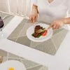 TABELA MATS ALTA TERMATÉRIA PLACEMAT PVC impermeável Conjunto para refeições resistentes ao calor Isolamento não deslizamento Proteção da cozinha