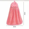 Coral Fleece Bathroom Supplies Soft Hand Towel Absorbent Cloth Rag Hanging Cloth Cleaning Supplies Kitchen Accessories 28*38cm