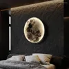 Wall Lamp Modern Luxury Moon Bedroom Bedside Painting Living Room Background Decorative Nordic Art