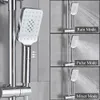 Chrome duschkran termostatisk badkran Regn duschhuvud väggmonterad badkarblandare kran termostat kontrollerad duschuppsättning
