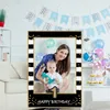 Black Gold Birthday Party Photo Booth Props 1st 16e 18e 21e 25th 30th 40th 50th 60th 70th 80th Birthday Anniversary Decor