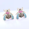 Dangle Earrings Siscathy 2024 Cute Trend For Women Luxury Zircon Bee Piercing Earring Celebration Evening Party Prom Daily Jewelry