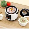 SHAVERS 12V 24V 220V MINI RICE ASKOKER Bil Truck Soup Porridge Cooking Hine Food Steamer Electric Car Rice Cooker 2L