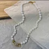 Золотая кулонная подвеска Sier Saturn Ожерелье белая жемчужина дизайнерские украшения для женских ожерелий модные бусины с одним рядом 16 -й длина знаменитой cjewler
