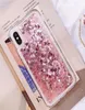 Olja Quicksand Liquid Glitter Telefonfodral för iPhone 11 Pro Max XR XS 8 Plus A31 A51 A71 Fashion Anime Water Proof Montered Cover4509341