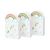 Unicorn Party Paper Box Candy Bag Wedding Baby Shower Presentlåda Kakor Väskor Kids Birthday Party Favors Decorations Presentväskor