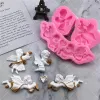 Sugarcraft Angel Silicone Mold Baby Girl Birthday Fondant Cake Decorating Tools Chocolate Gumpaste Diy Clay Harts Art tillgänglig