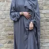 Roupas étnicas muçulmanas pretas abaya com hijab para mulheres jilbab ramadan roupas longas roupas de oração islâmica dubai kaftan modest abayas manto