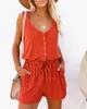 Survêtements pour femmes Wuhe Chic Streetwear Set Button Front Sans Sheevel Sheese Sheed Tank 2024 Summer Active Two 2 Piece Offits Tracksuis Tracksuis