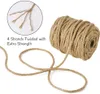 100 ٪ Natural Jute Rope Hemp Hemp Rope String Twine Burlap Jute Twine for Diy Cornsing Gardening Hammock Decor