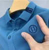 メンズポロスデザイナーポロカラーショートスリーブシャツメンズトレンディな夏のバージョンスリムフィットトレンド新しい汎用性の高いTシャツトップ