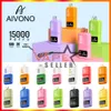 オリジナルのAivono Aivono Aivono Magic 15000 Puffs使い捨ての蒸気ペンE LEDインジケーター付き充電式500mAhバッテリー20mlプレフィルドポッドパフ15k対バンボックスIbou