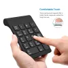 Combos de petites taille 2,4 GHz sans fil de clavier numérique + souris Numpad 18 touches Clavier numérique pour ordinateur portable tablettes comptables