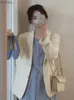 여자 양복 블레이저 여성 블레이저 슬림 한 패션복 긴 소매 재킷 캐주얼 한 느슨한 코트 사무실 여성 공식 의류 C240410