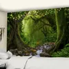 Plante forestière Paysage Tapisserie Mall suspendu lits hippies Bohemian psychédélique Tapiz Tapiz Witchcraft Home Decor