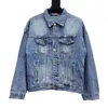 2023 Designer Denim Menswear Casual Winter Coat Brand Fashion Back Printed Palm Jacket Stylistkläder