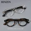 Sonnenbrillen Frames Benzen Acetat runde optische Myopie Brille Rahmen Männer Frauen Retro Polygon verschreibungspflichtige Brille Brille Brillen 5971