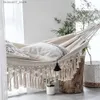 Hammocks Duży 2-osobowy rzut zawiera styl bohemian w stylu makramy luksusowy podwójny hamak humowy huśtawka