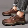 Sapatos casuais moda outono de inverno masculino tênis de negócios esportes ao ar livre redondo cabeça não deslizamento grande tamanho 39-44 pu