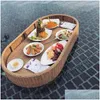 Kampmeubilair Bali Zwembad Drijvende mand Rattan Picknick Tray Imitatie El Villa Afternoon CAM TAFEL Outdoor drop levering Spor DHB2P