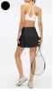 Tennis kjol veckad yogakjol sportkläder kvinnors löpande fitness golfbyxor shorts sport midja fickan blixtlås s-6xl