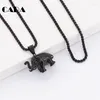 Pendant Necklaces Vintage 316L Stainless Steel 3D Solid Elephant Charm Necklace Women Mens Cute Animal Lucky Jewelry